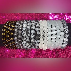 Men and Women beaded stackable bracelets